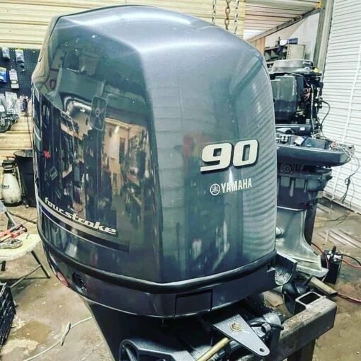 Used 2015 Yamaha 90 Hp 4-Stroke 25 Shaft Outboard Motor