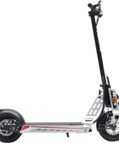 MotoTec Free Ride 48v 600w Lithium Electric Scooter Silver