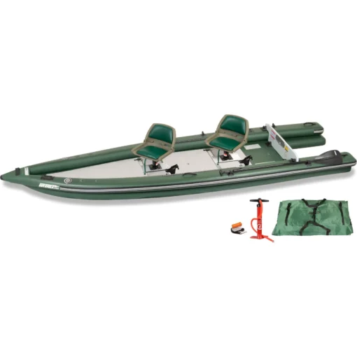 Sea Eagle FishSkiff™ 16 Inflatable Fishing Boat 2 Person Swivel Seat Package FSK16K_SW
