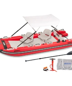 Sea Eagle FastCat12™ Catamaran Inflatable Boat Swivel Seat Canopy Package FASTCAT12K_SWC