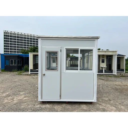 Guard Booth For Sale 6.5x6.5ft Light Gray With AC and Heating