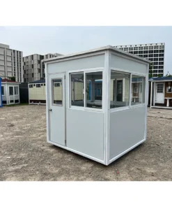 Guard Booth For Sale 6.5x6.5ft Light Gray With AC and Heating