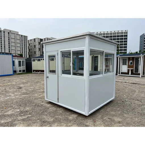 Guard Booth For Sale 6.5x6.5ft Light Gray With AC and Heating