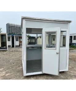 Guard Booth For Sale 6.5x6.5ft Light Gray With AC and Heating