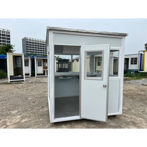 Guard Booth For Sale 6.5x6.5ft Light Gray With AC and Heating