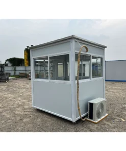 Guard Booth For Sale 6.5x6.5ft Light Gray With AC and Heating