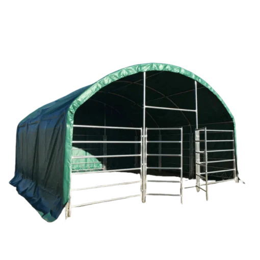 13 x 13 Livestock Corral Shelter with front door