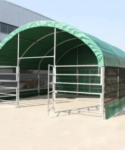 13' x 13' Livestock Corral Shelter with front door