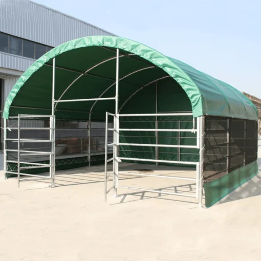 13' x 13' Livestock Corral Shelter with front door