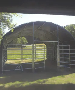 13' x 13' Livestock Corral Shelter with front door