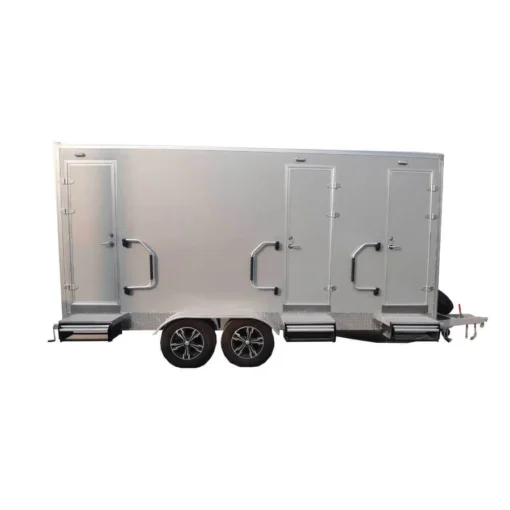 3 Station Restroom Trailer With AC Heating Function and Water Heater