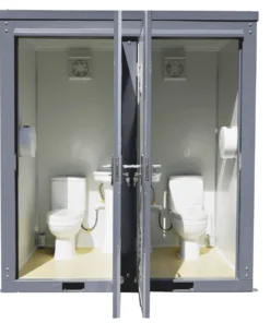 2 Private Toilet Stalls Portable Restroom