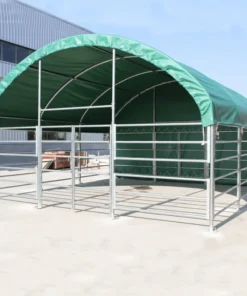 20' x 20' Livestock Corral Shelter with front door