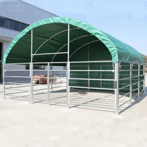 20' x 20' Livestock Corral Shelter with front door