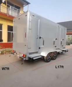 3 Station Restroom Trailer With AC Heating Function and Water Heater