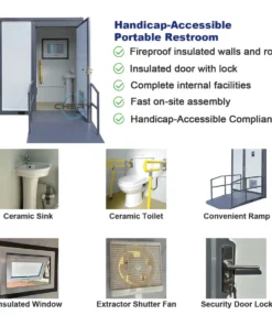 Handicap-Accessible Portable Restroom for Disabled people