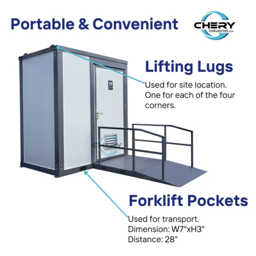 Handicap-Accessible Portable Restroom for Disabled people