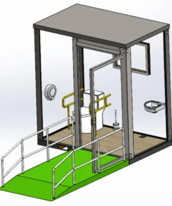 Handicap-Accessible Portable Restroom for Disabled people