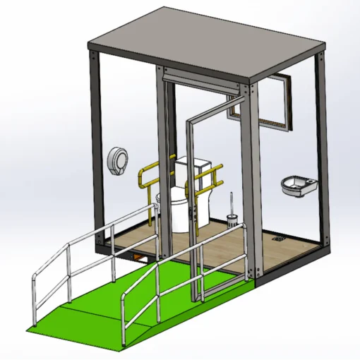 Handicap-Accessible Portable Restroom for Disabled people