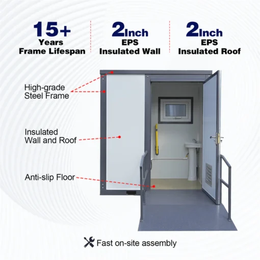 Handicap-Accessible Portable Restroom for Disabled people