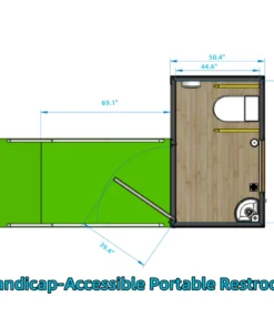 Handicap-Accessible Portable Restroom for Disabled people