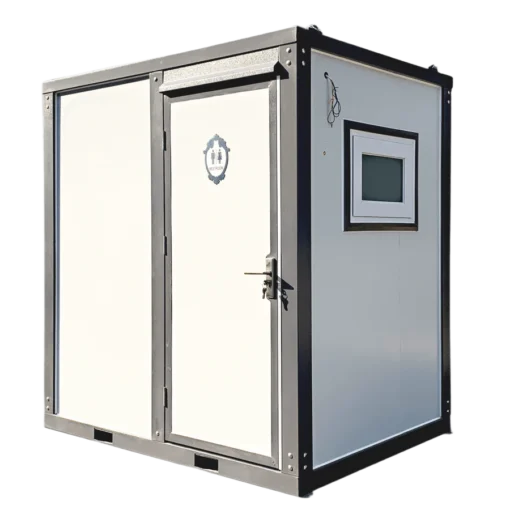 Portable Toilet with Shower Curtain Style