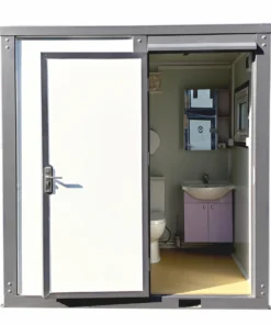 Portable Toilet with Shower Curtain Style