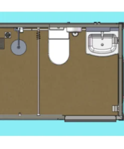 Portable Toilet with Shower Curtain Style