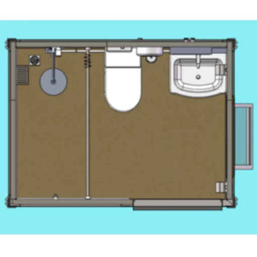 Portable Toilet with Shower Curtain Style