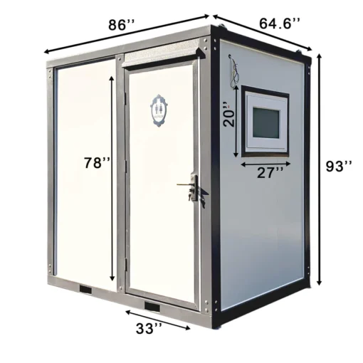 Portable Toilet with Shower Curtain Style